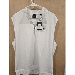 Dunning Golf White Sleeveless Quarter-Zip Top New with Tags Size L